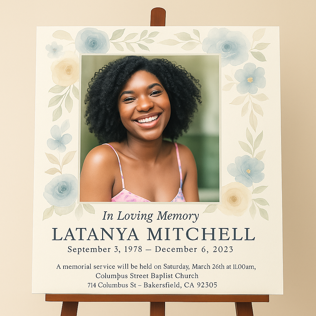 Memorial Poster Design – A Beautiful Tribute That Tells Their Story