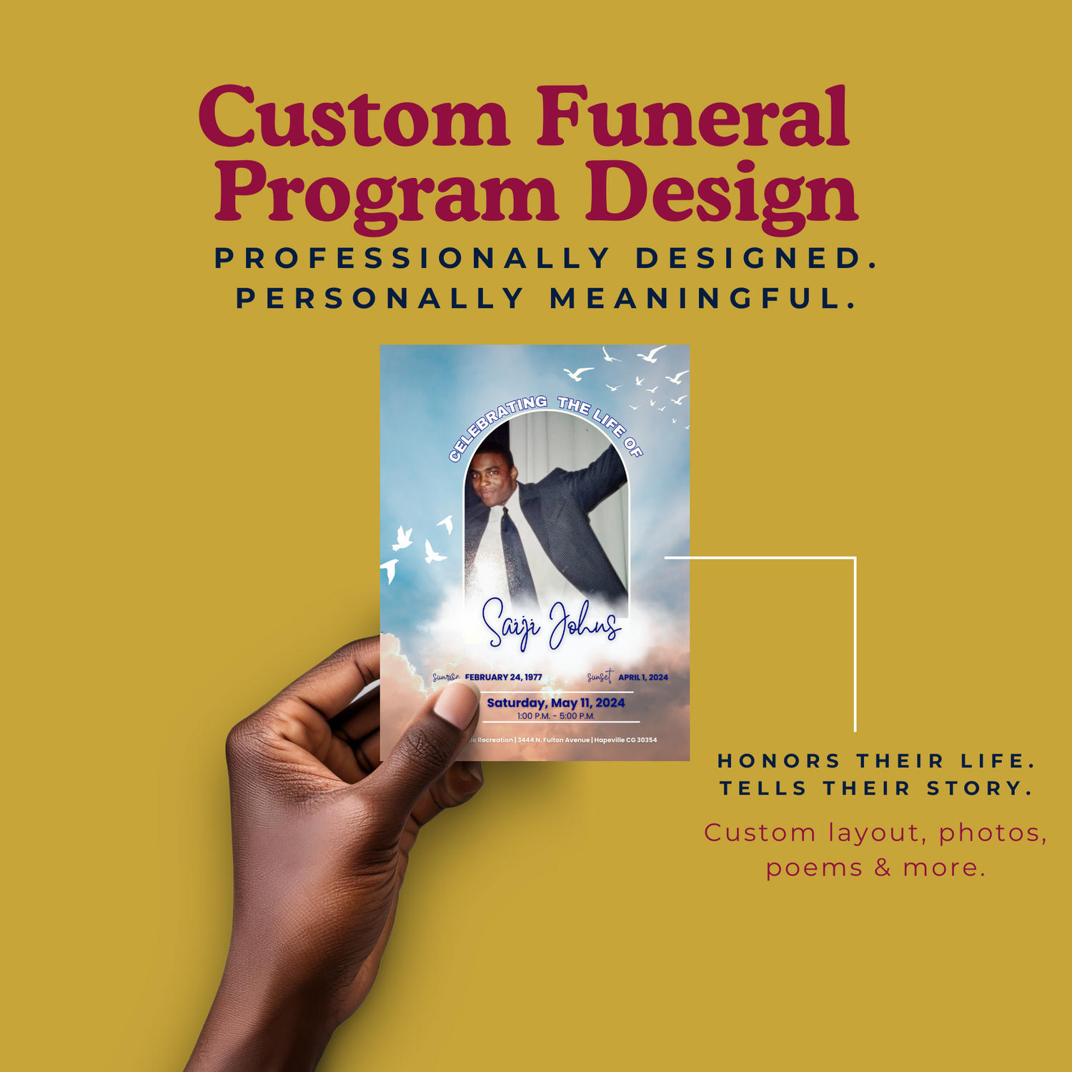 Custom Funeral Programs