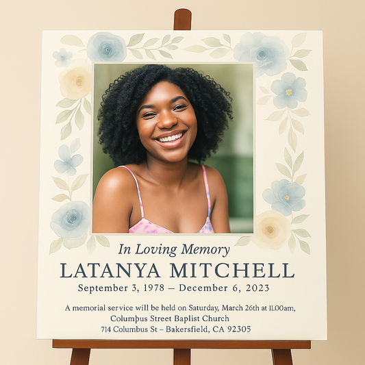 Memorial Poster Design – A Beautiful Tribute That Tells Their Story