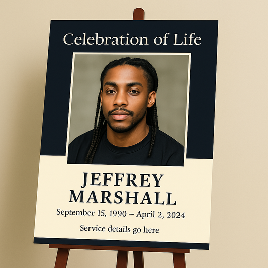 Memorial Poster Design – A Beautiful Tribute That Tells Their Story